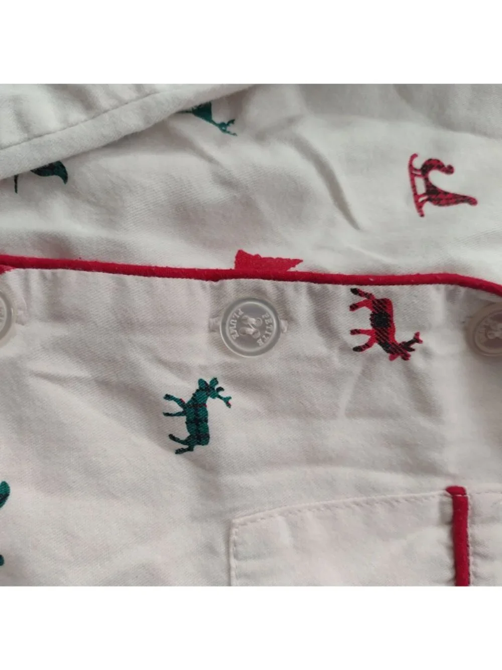Petite Plume Kids Christmas Pajamas 8 Reindeer Sleighs Cotton Blend Holiday PJs